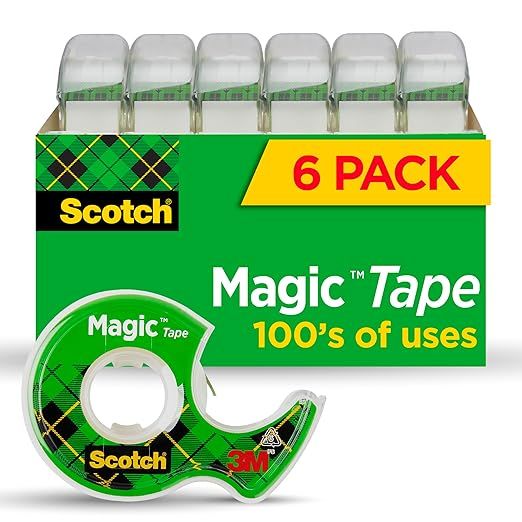 Scotch Magic Tape, Invisible, Repair Christmas Cards and Use as Holiday Gift Wrap Supplies for Ch... | Amazon (US)