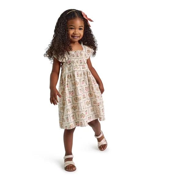 Modern Moments by Gerber Baby and Toddler Girl Smocked Pinafore Dress, Sizes 0/3 Months - 5T | Walmart (US)