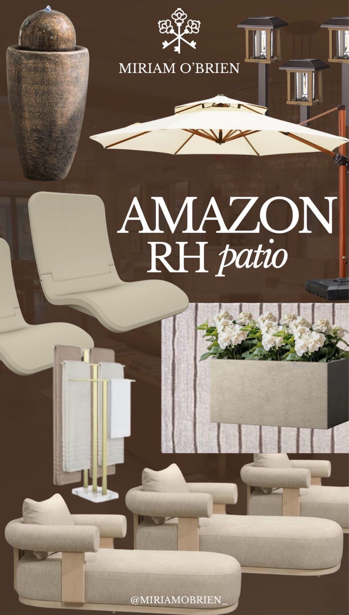 Neutrals RH inspired
Follow me@miriamobrien on IG and TikTok 
#Amazon #AmazonPatio #Outdoors

#LTKSeasonal #LTKOver40 #LTKHome