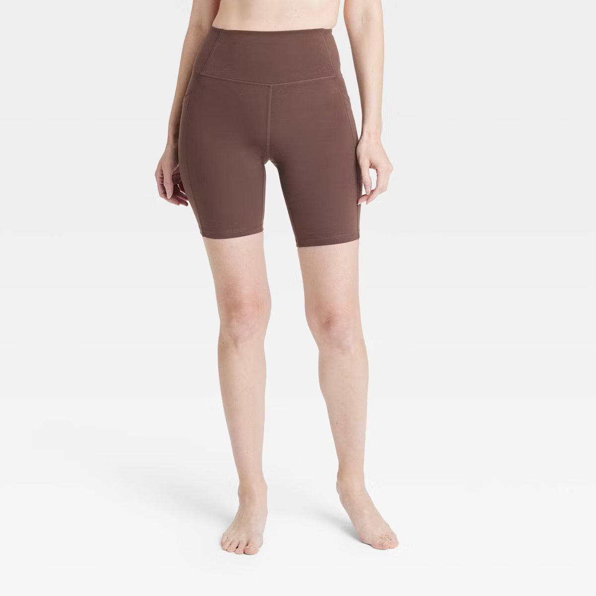 Women's Brushed Sculpt Curvy Pocket Bike Shorts 8" - All in Motion™ | Target