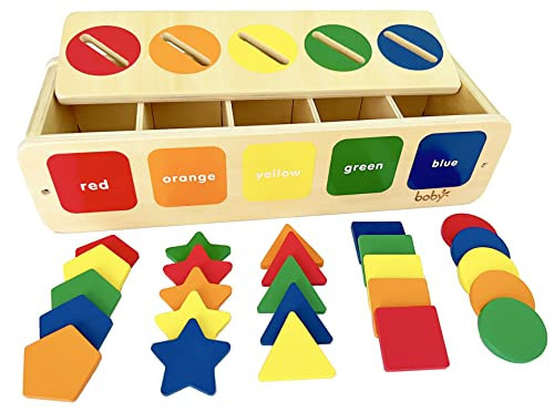 Dailyfunn Montessori Toys Color&Shape Sorting Learning Matching Box for Baby Toddlers 1-3 Year Old | Amazon (US)
