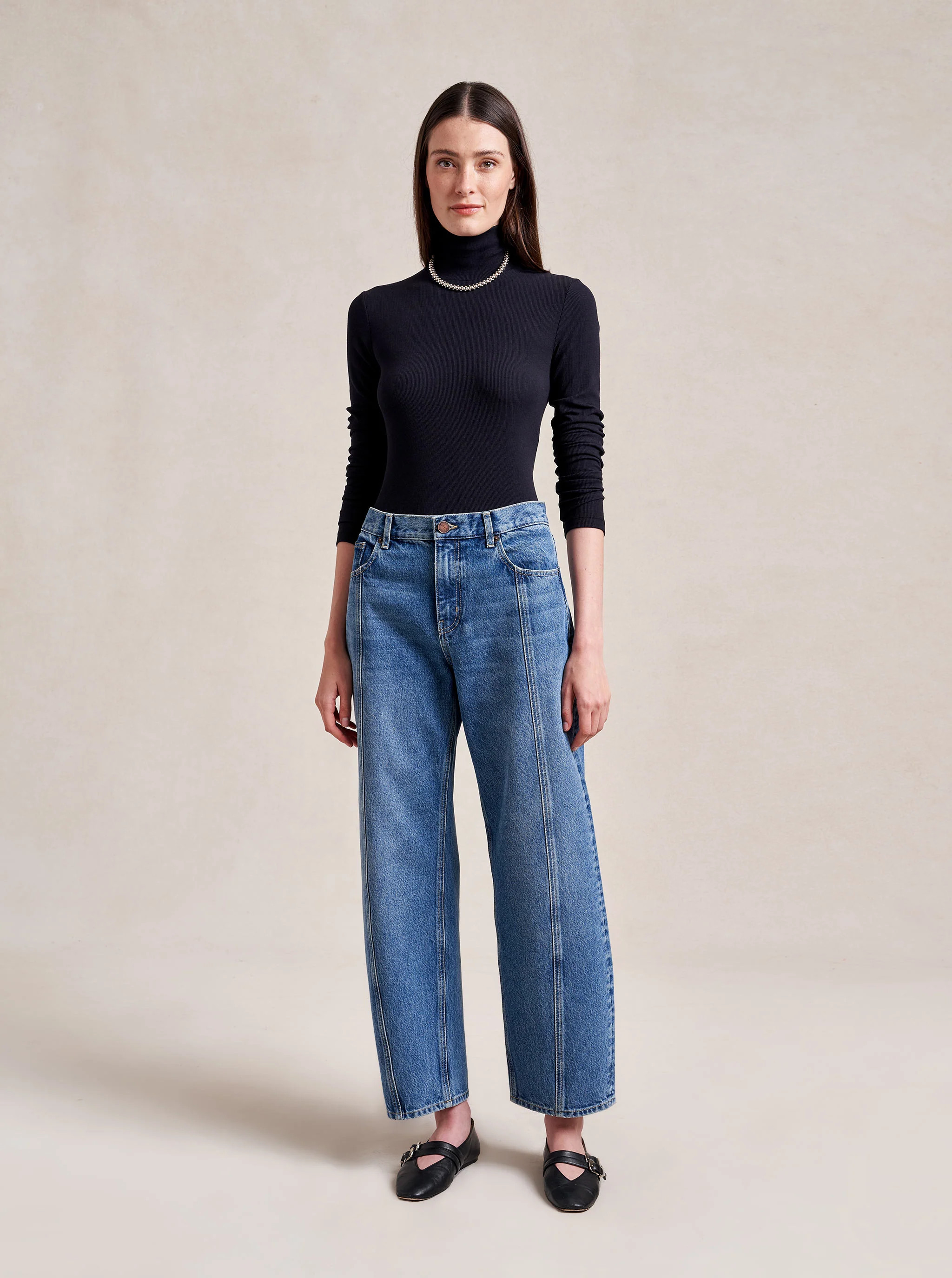 Marilyn Mid-Rise Barrel Jean | La Ligne