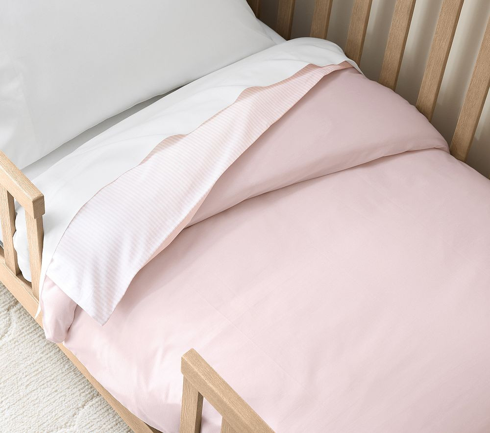 Chambray Reversible Organic Toddler Duvet | Pottery Barn Kids