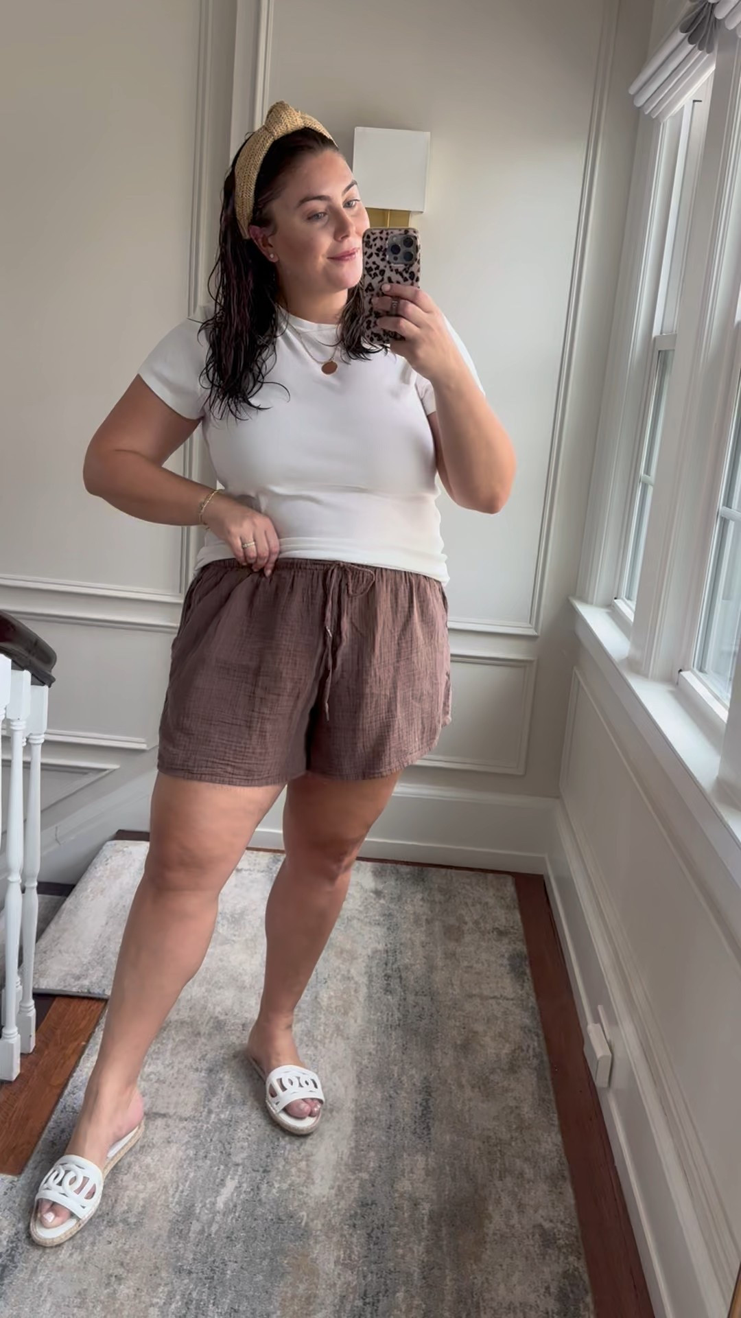 Easy breezy weekend summer outfit. Wearing size XXL TALL in T-shirt, XXL in shorts. Use CARALYNMIRAND at Loopy case. Use CARALYNM at Cakes Body

#LTKSeasonal #LTKStyleTip #LTKPlusSize