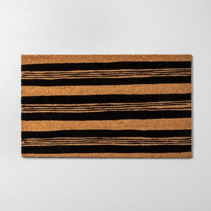 18"x30" Door Mat Black Stripe - Hearth & Hand™ with Magnolia | Target