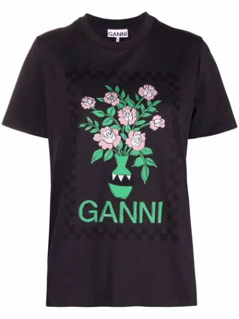 floral-print T-shirt | Farfetch (UK)