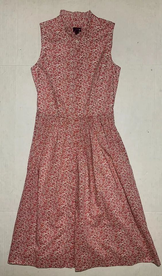 NWOT J. Crew Sleeveless Midi Dress In Liberty Fabric Chamomile Floral Size 0 | eBay US