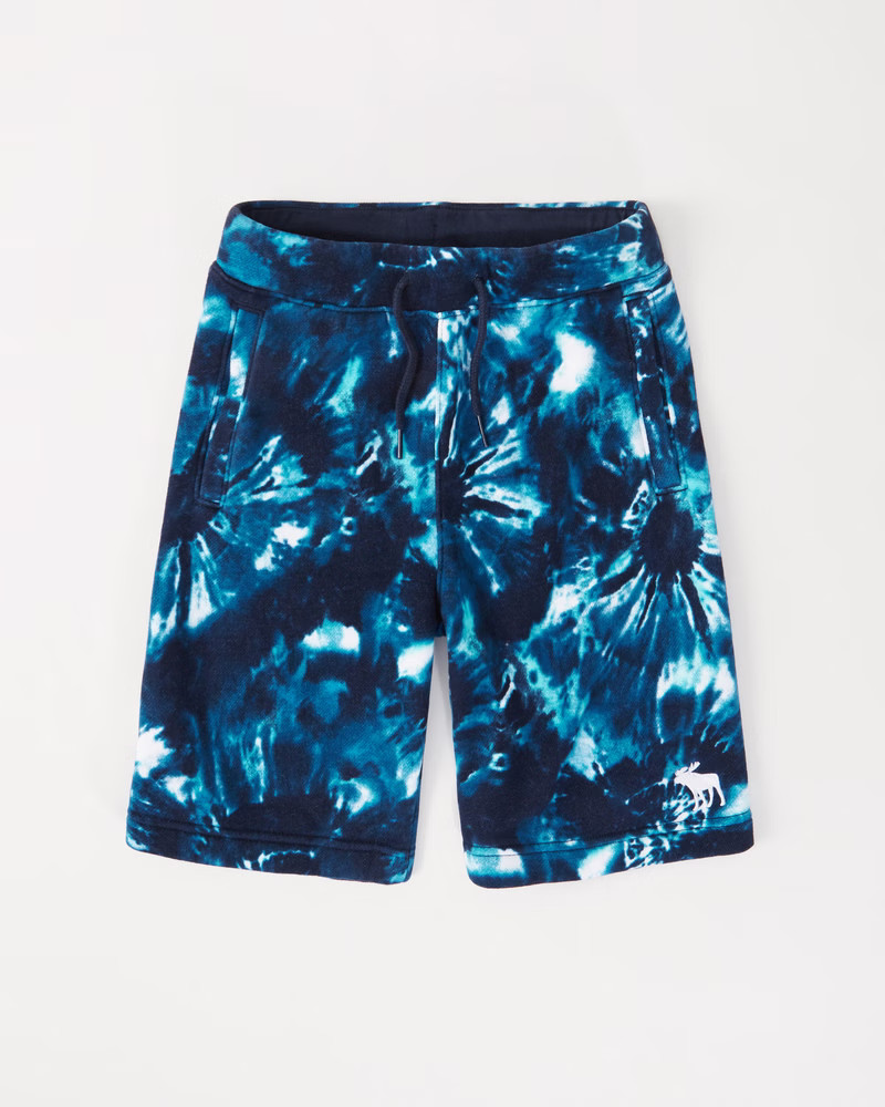 wash effect icon fleece shorts | Abercrombie & Fitch (US)