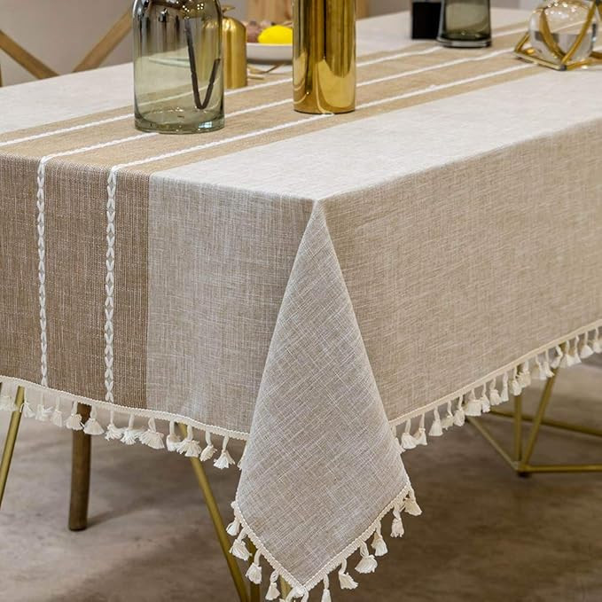 Deep Dream Tablecloths, Stitching Tassel Table Cloth, Linens Wrinkle Free Anti-Fading,Table Cover... | Amazon (US)