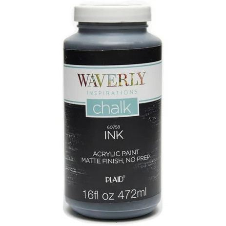 Waverly Inspirations 60758E Chalk Paint, Ultra Matte Finish, Ink, 16 fl oz | Walmart (US)