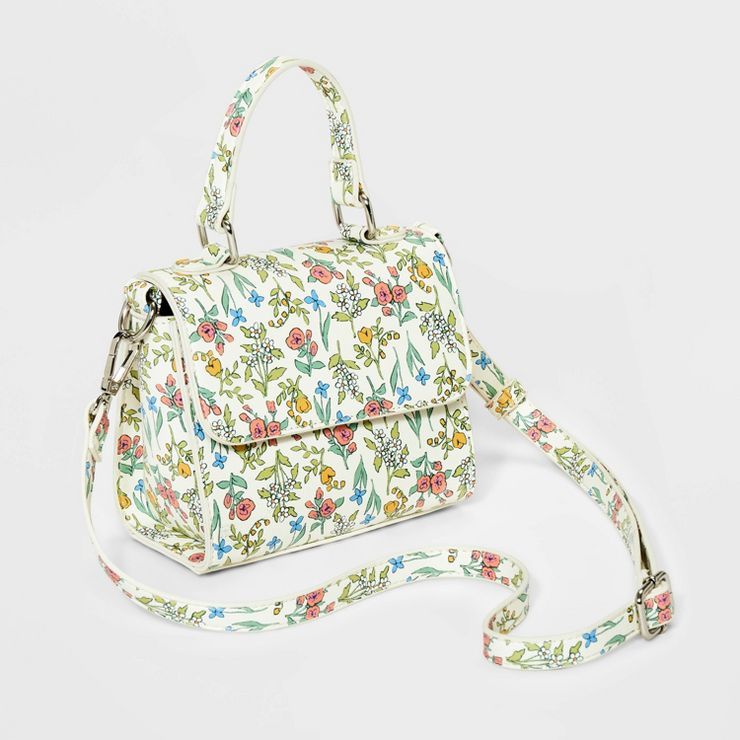 Girls' Floral Crossbody Bag - Cat & Jack™ Yellow | Target