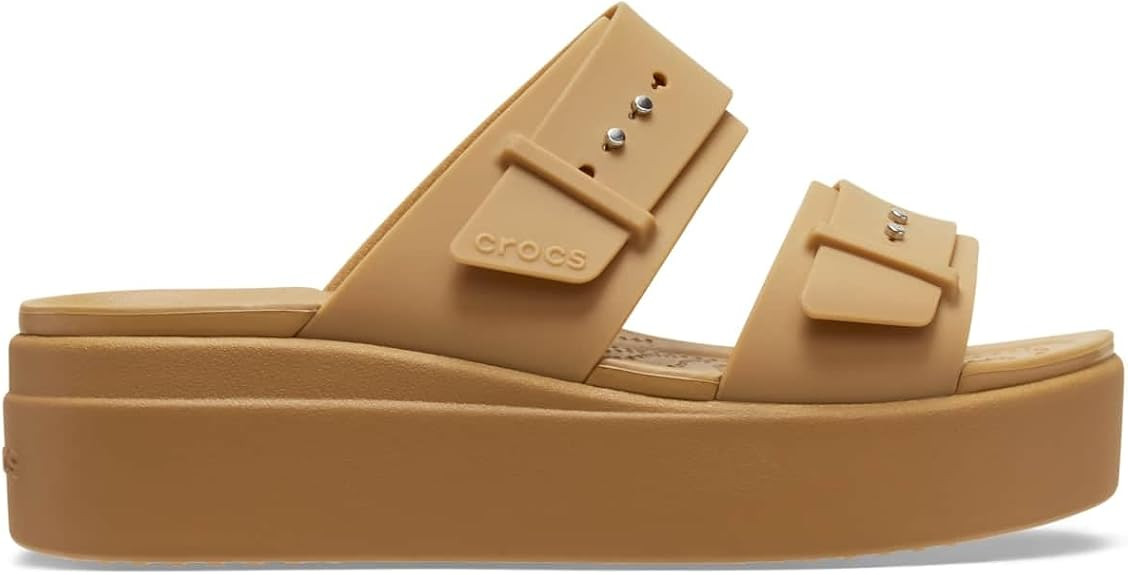 Crocs Women's Brooklyn Buckle Low Wedges | Amazon (US)