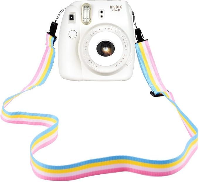 Elvam Camera Neck Shoulder Strap Belt in Rainbow Blue Yellow White Pink Color for Digital Camera/... | Amazon (US)