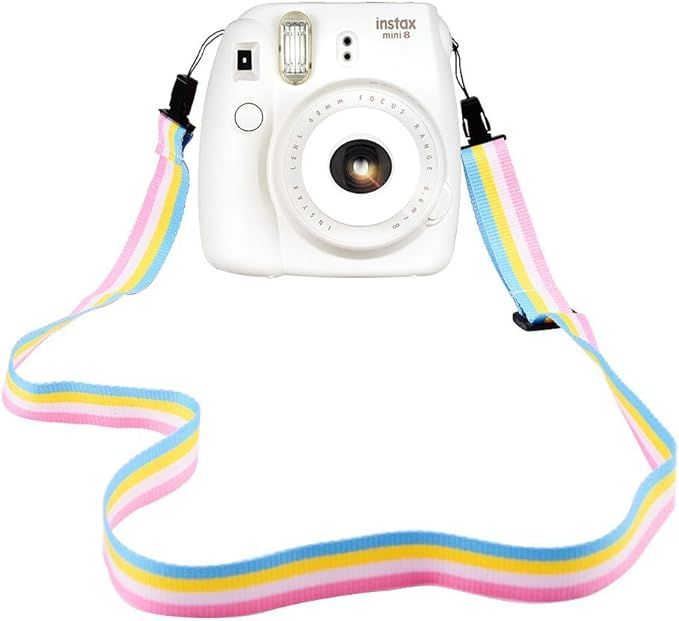 Elvam Camera Neck Shoulder Strap Belt in Rainbow Blue Yellow White Pink Color for Digital Camera/... | Amazon (US)