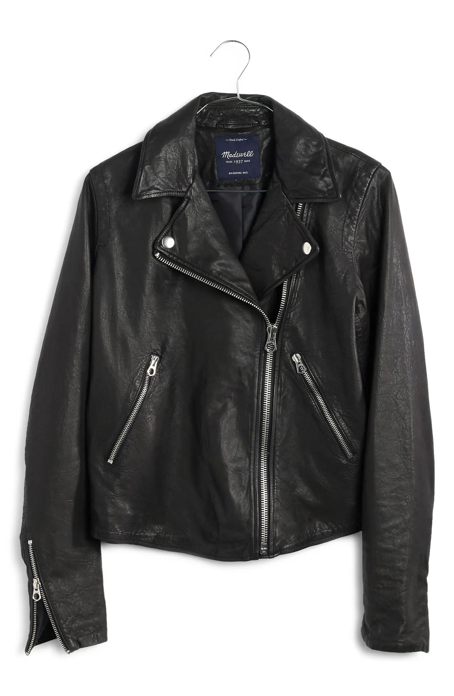 Washed Leather Moto Jacket | Nordstrom