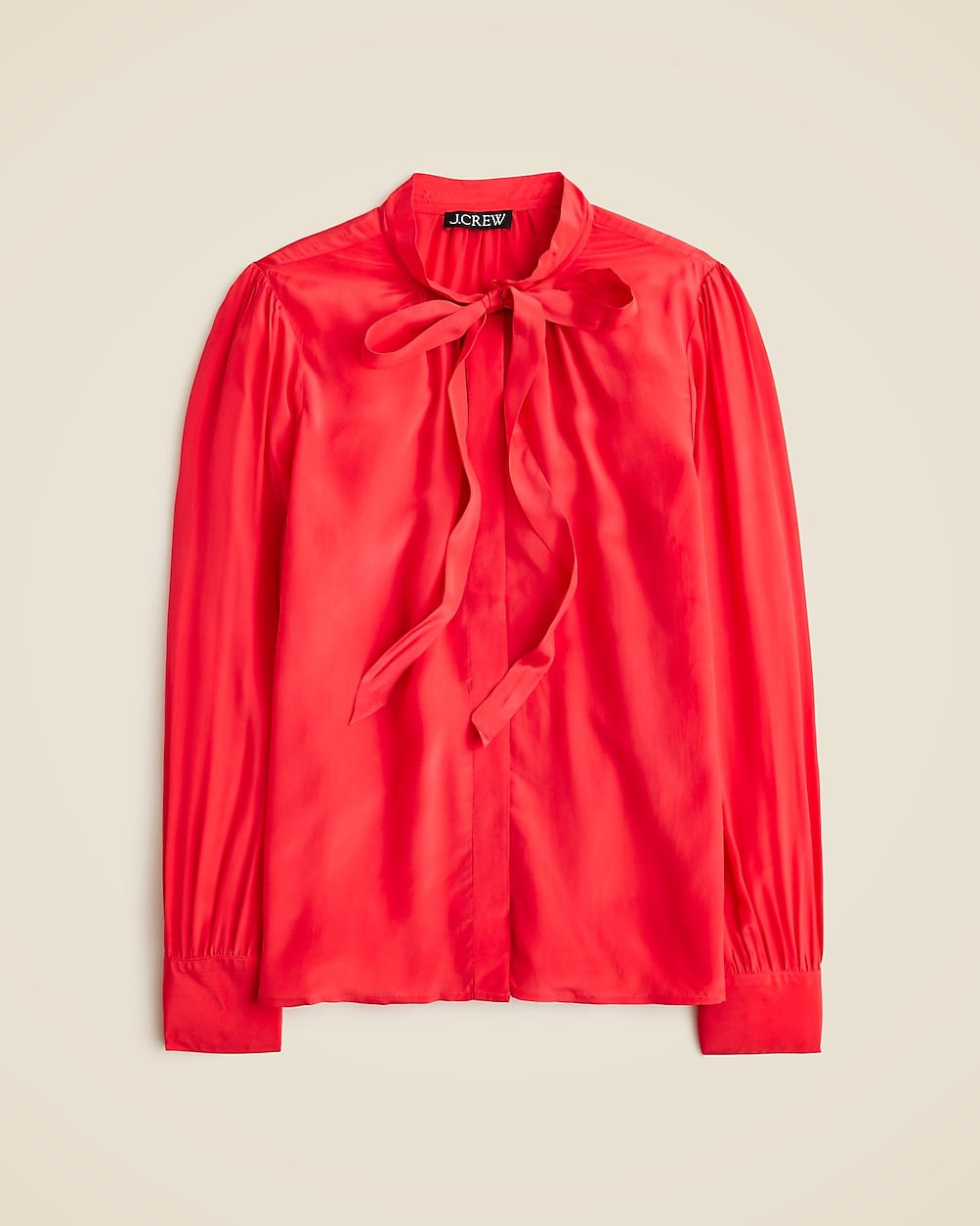 Tie-neck top in crepe de chine | J. Crew US