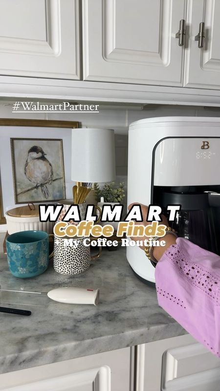 Excited to be partnering with @walmart today to share a look into my Coffee Routine 🙂 (#WalmartPartner). Everything from coffee makers to the prettiest coffee mugs and everything on between to create the most beautifully coffee station, Walmart has you covered! I go to bed excited to wake up and have my coffee, so I take it very seriously 😉 I LOVE this touch screen coffee maker on Walmart. The aesthetic is beautiful and it comes in several colors. #IYWYK #Walmart @shop.ltk #liketkit 

Walmart Finds. Coffee routine. Coffee maker. Walmart Home. LTK Home. 