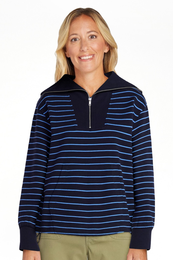 Free Assembly Women's and Women's Plus Sailor Collar Sweatshirt with Long Sleeves, Sizes XS-4X | Walmart (US)