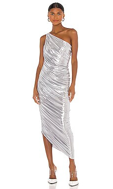 Norma Kamali Diana Gown in Silver from Revolve.com | Revolve Clothing (Global)