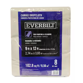 9 Ft x 12 Ft Canvas Drop Cloth | The Home Depot