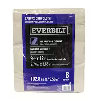 Everbilt 9 Ft x 12 Ft Canvas Drop Cloth 58531/4HD - The Home Depot | The Home Depot