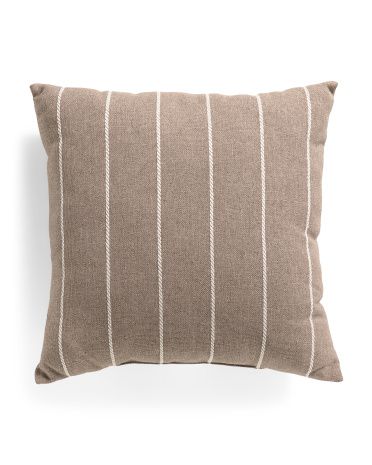 Made In Usa 22x22 Outdoor Striped Pillow | TJ Maxx