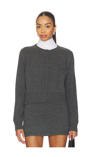 Covered Button Cardigan in Charcoal Grey | Revolve Clothing (Global)