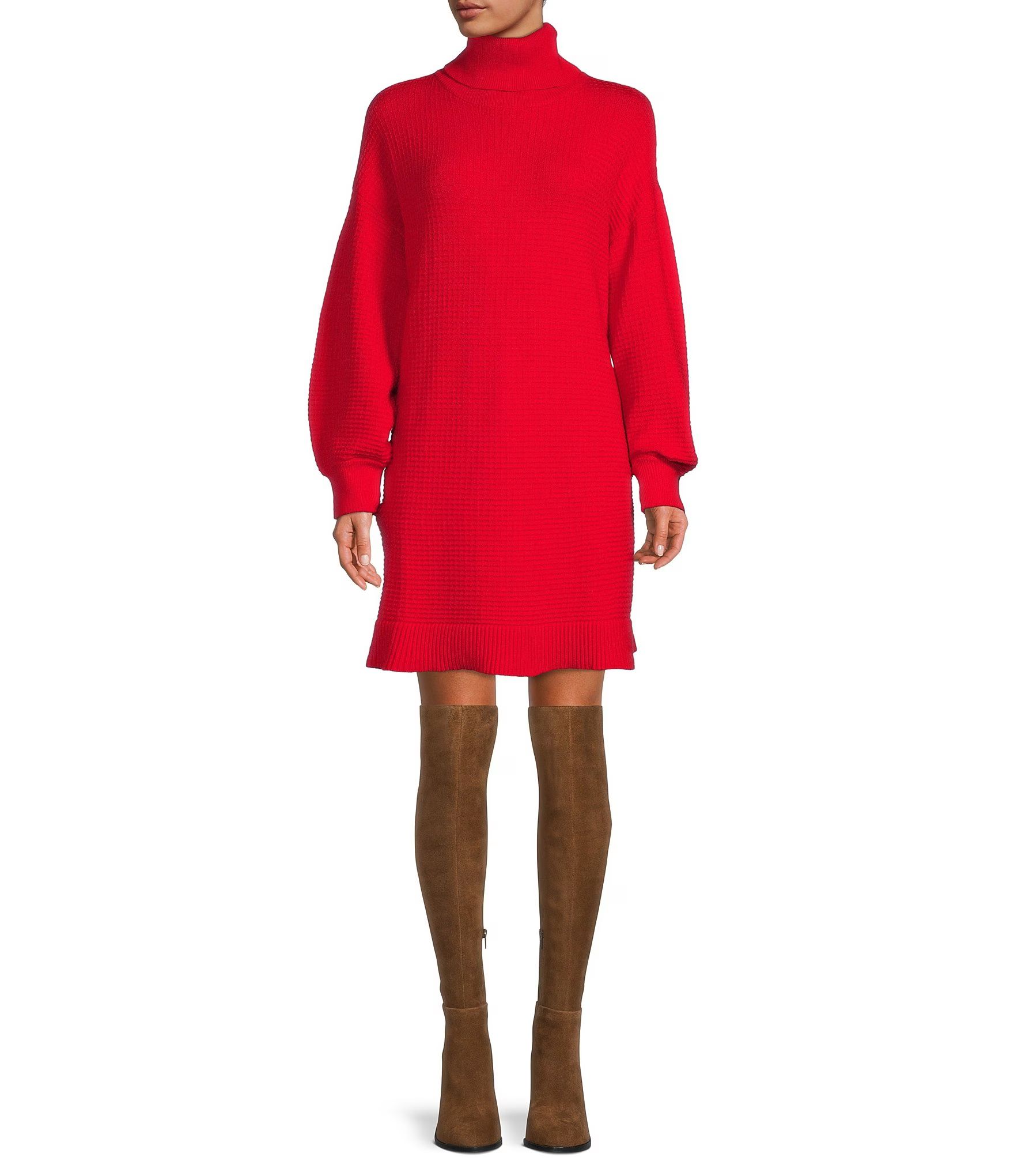 Sugarlips Long Sleeve Knit Turtleneck Sweater Dress | Dillard's | Dillard's