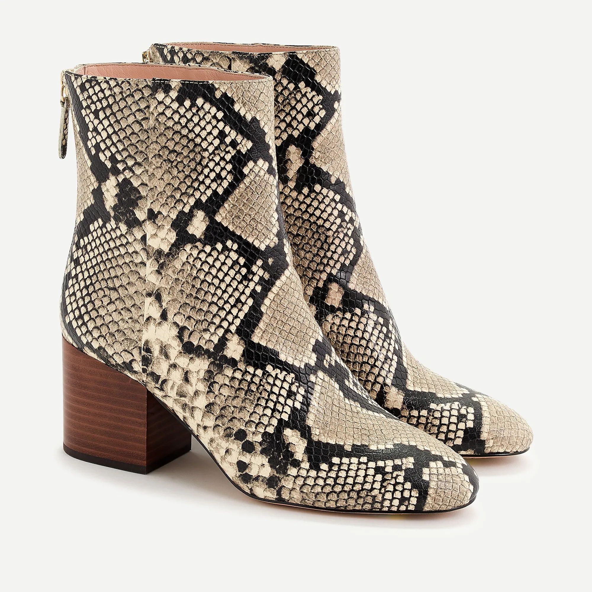 Sadie boots in snake-embossed leather | J.Crew US