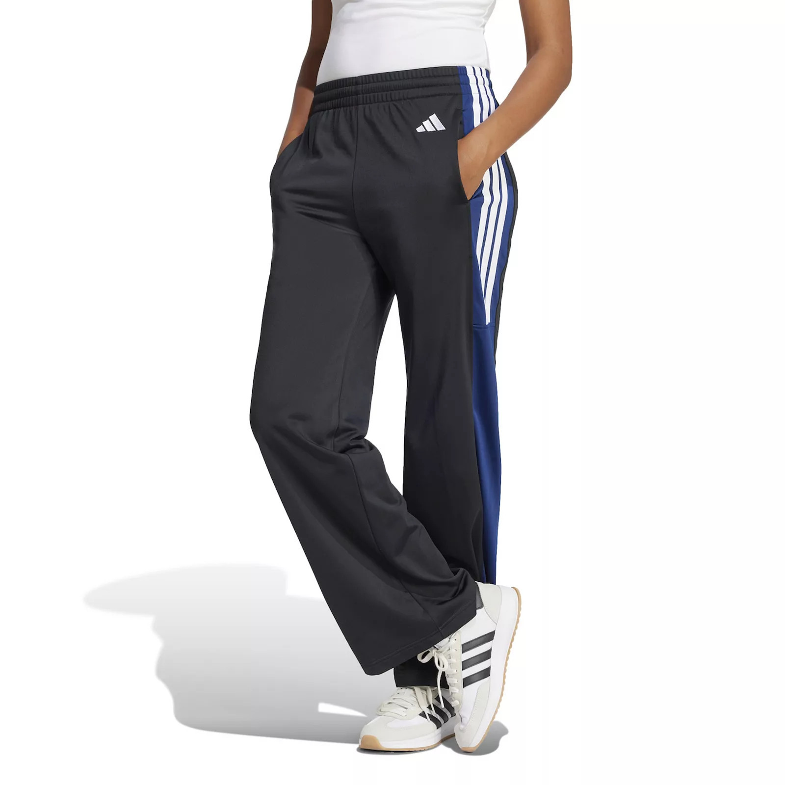 Women's adidas Tricot 3-Stripes Straight Leg Track Pants, Size: XS, Black | Kohl's