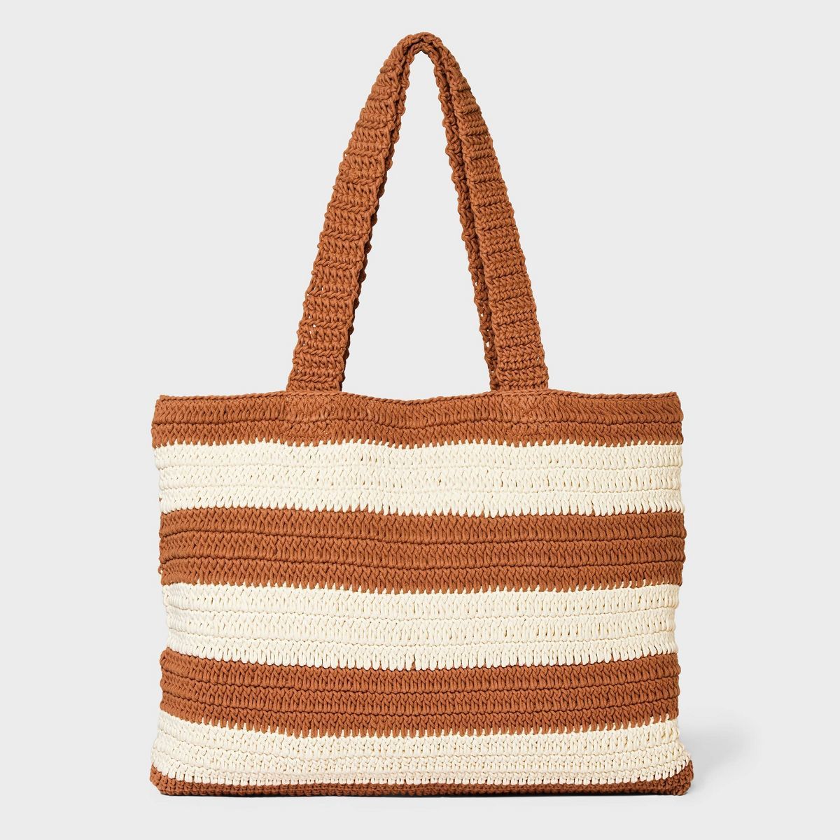 Crochet Tote Handbag - A New Day™ Brown/Natural | Target