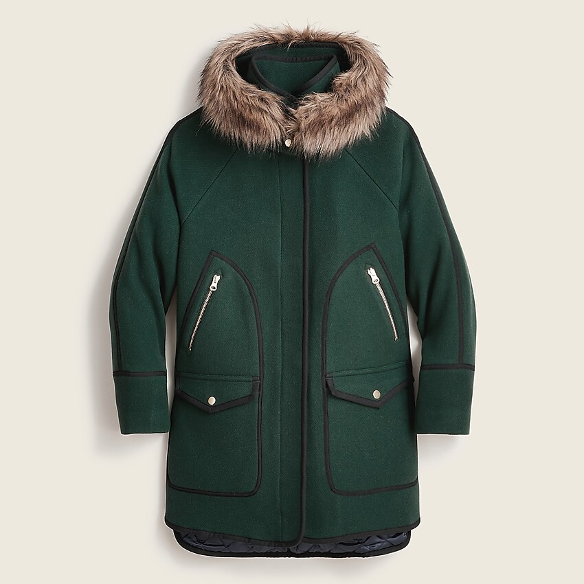 Summit parka in Italian stadium-cloth wool | J. Crew US