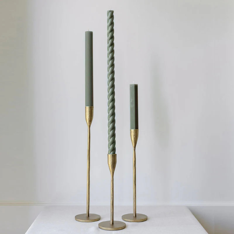 Handcrafted Antique Brass Candlesticks | CG Hunter