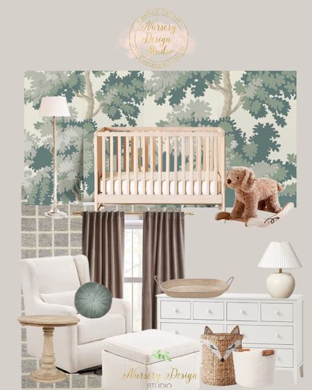 Lively botanical nursery design

Nursery rug, brown cautions, baby crib 

#LTKbump #LTKstyletip #LTKhome