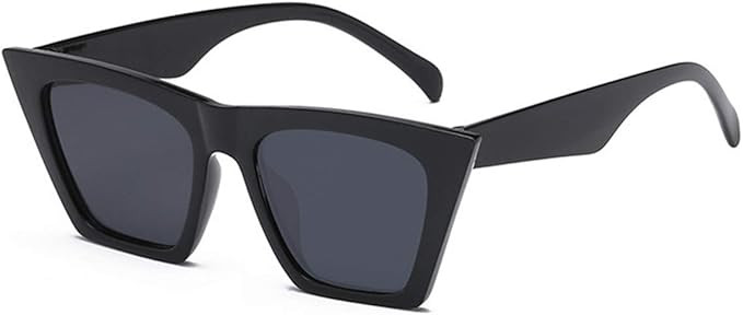 IKANOO Vintage Square Cat Eye Sunglasses for Women Trendy Oversized Frame Cateye Sunglasses | Amazon (US)