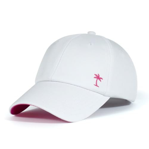 Shady Lady, Sporty Lady White, Women's Trucker Hat, Adjustable Closing Baseball Cap, White, Pink Under Brim | Amazon (US)
