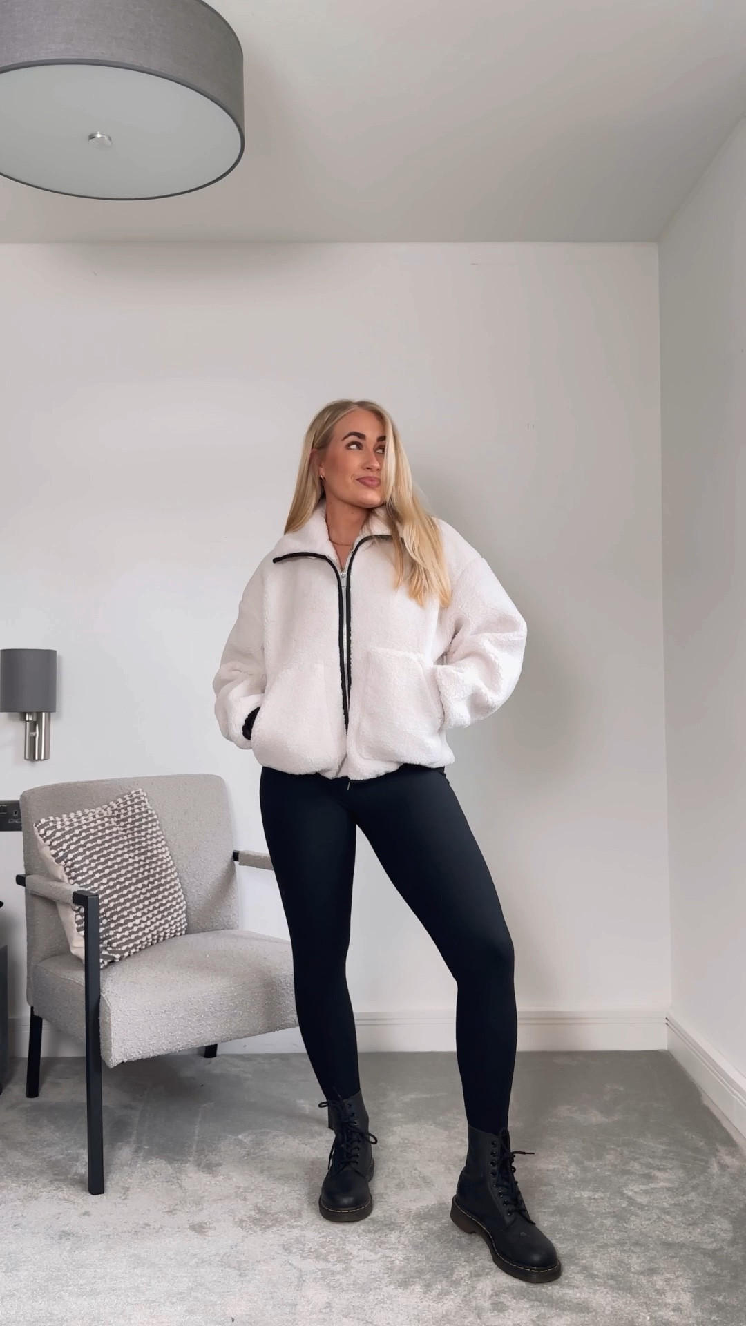 a cosy autumn everyday outfit in this unitard and teddy jacket 🫶🏼☁️

#LTKstyletip