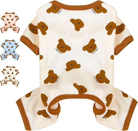 Dog Pajamas Small Sized Dog Onesie Clothes Soft Stretchy Puppy Pajamas for Small Dogs Cats Girl P... | Amazon (US)