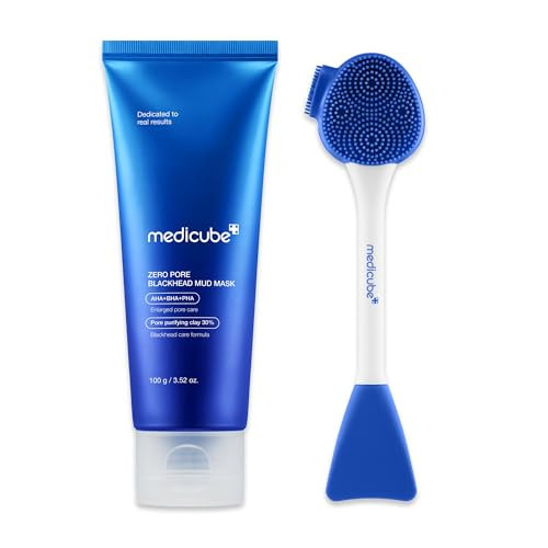medicube Zero Pore Mud Mask and Brush Set: Zero Pore Mud Facial Mask and Multi Pore Brush & Face Mask Applicator | Amazon (US)