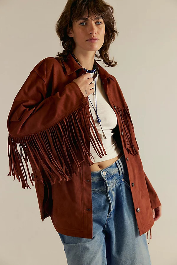 We The Free Fringe Out Vegan Suede Jacket | Free People (Global - UK&FR Excluded)