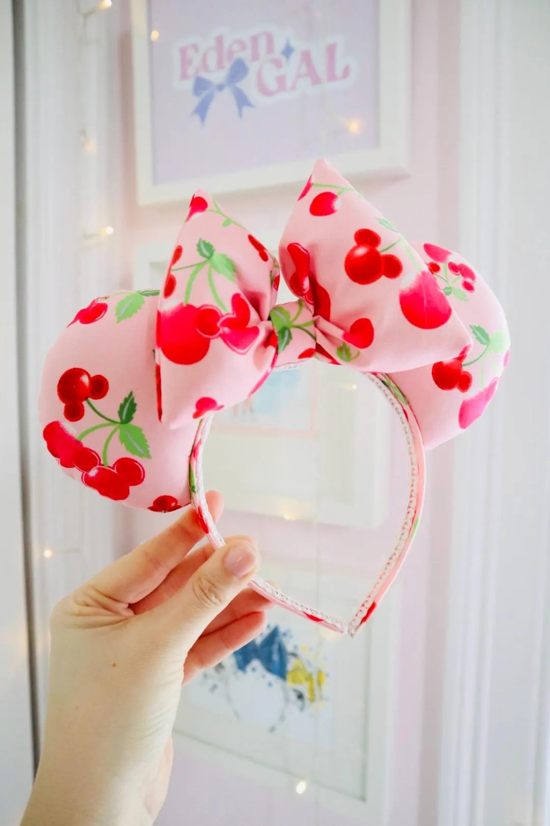 Mickey Cherry Mouse Ears - Etsy | Etsy (US)