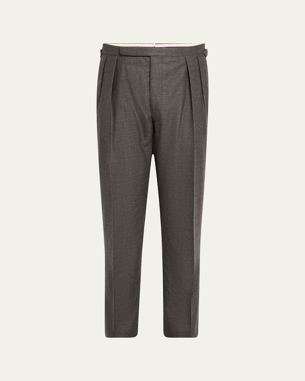 Men's Gregory Pleated Flannel Pants | Bergdorf Goodman