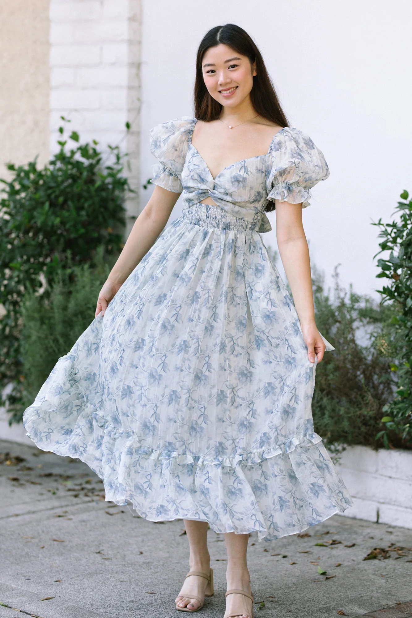 Nia Sweetheart Twist Dress | Morning Lavender