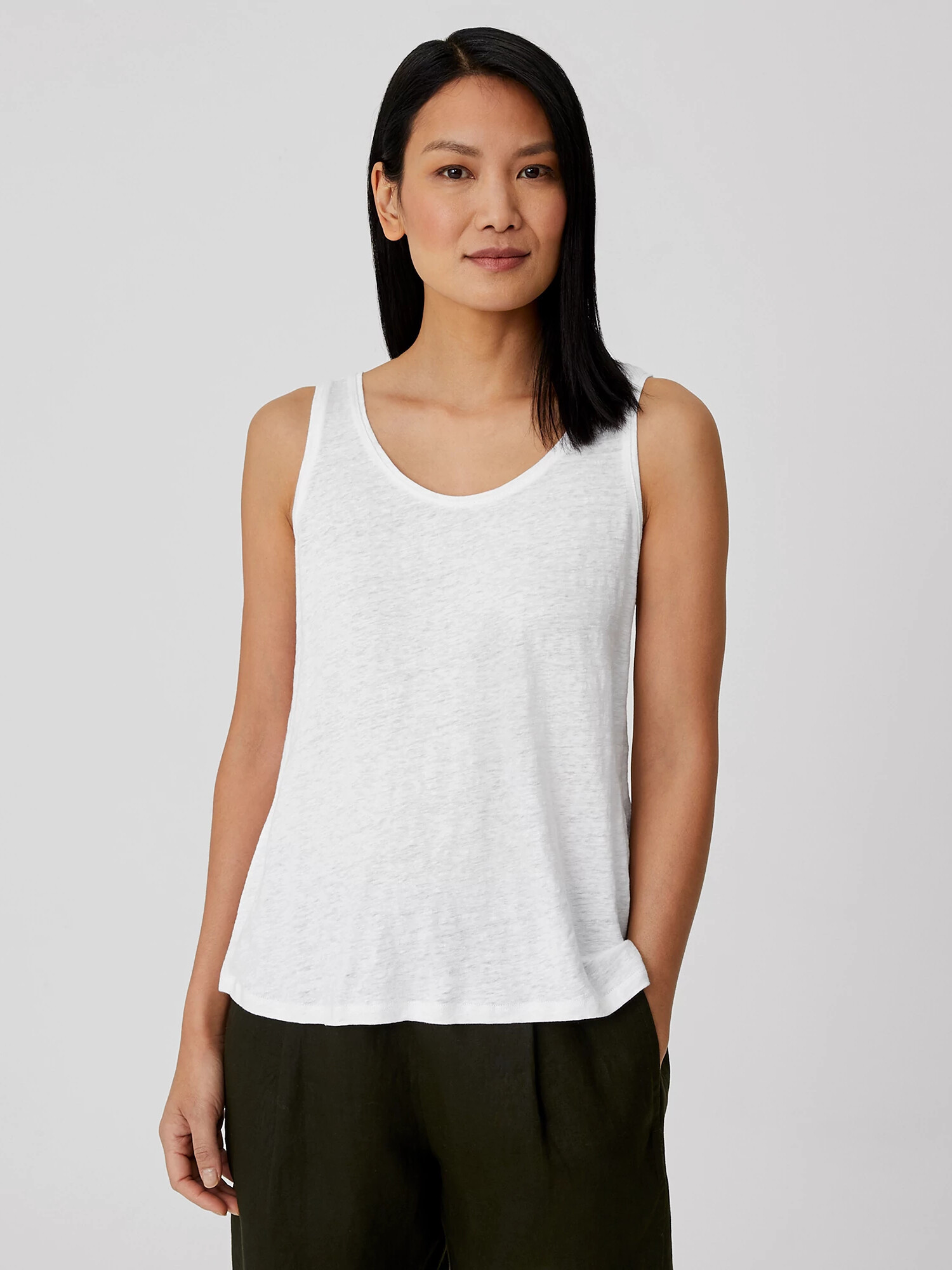 Organic Linen Jersey Tank | Eileen Fisher