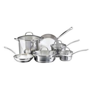 Millennium 10-Piece Stainless Steel Cookware Set | The Home Depot