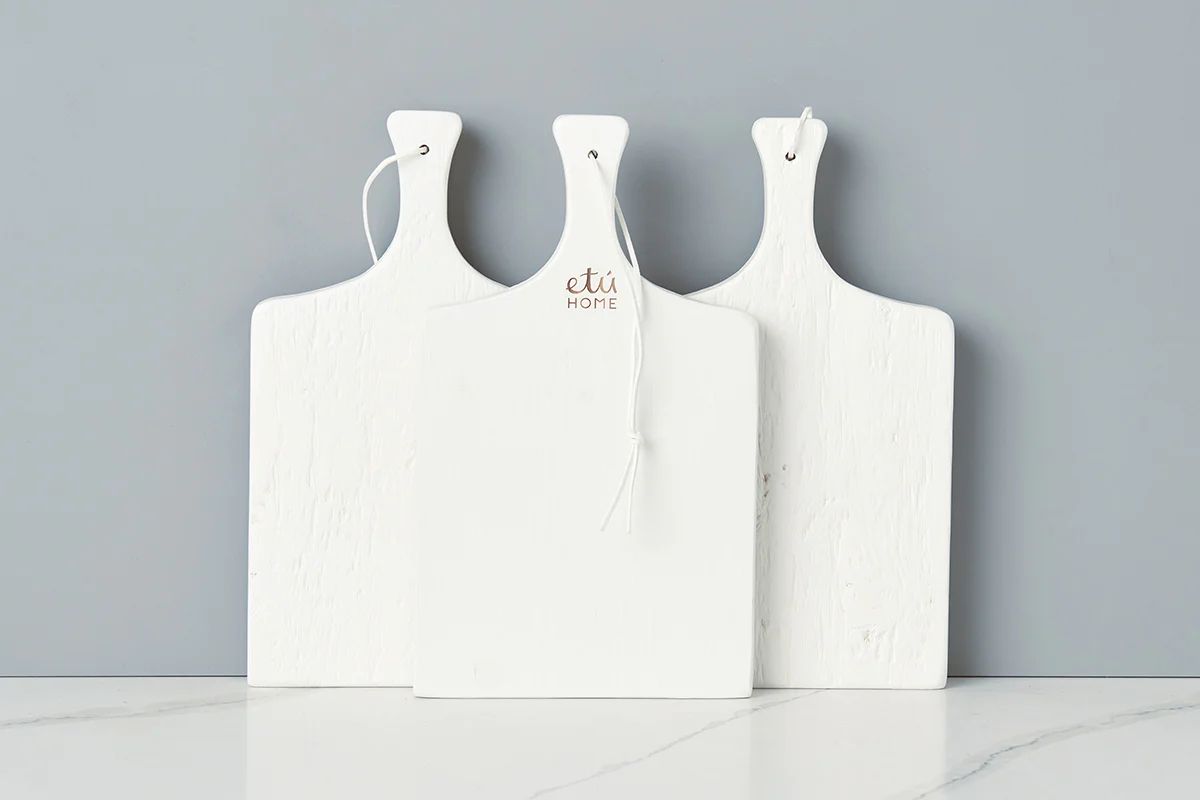 White Mini Charcuterie Board, Set of 3 | etúHOME