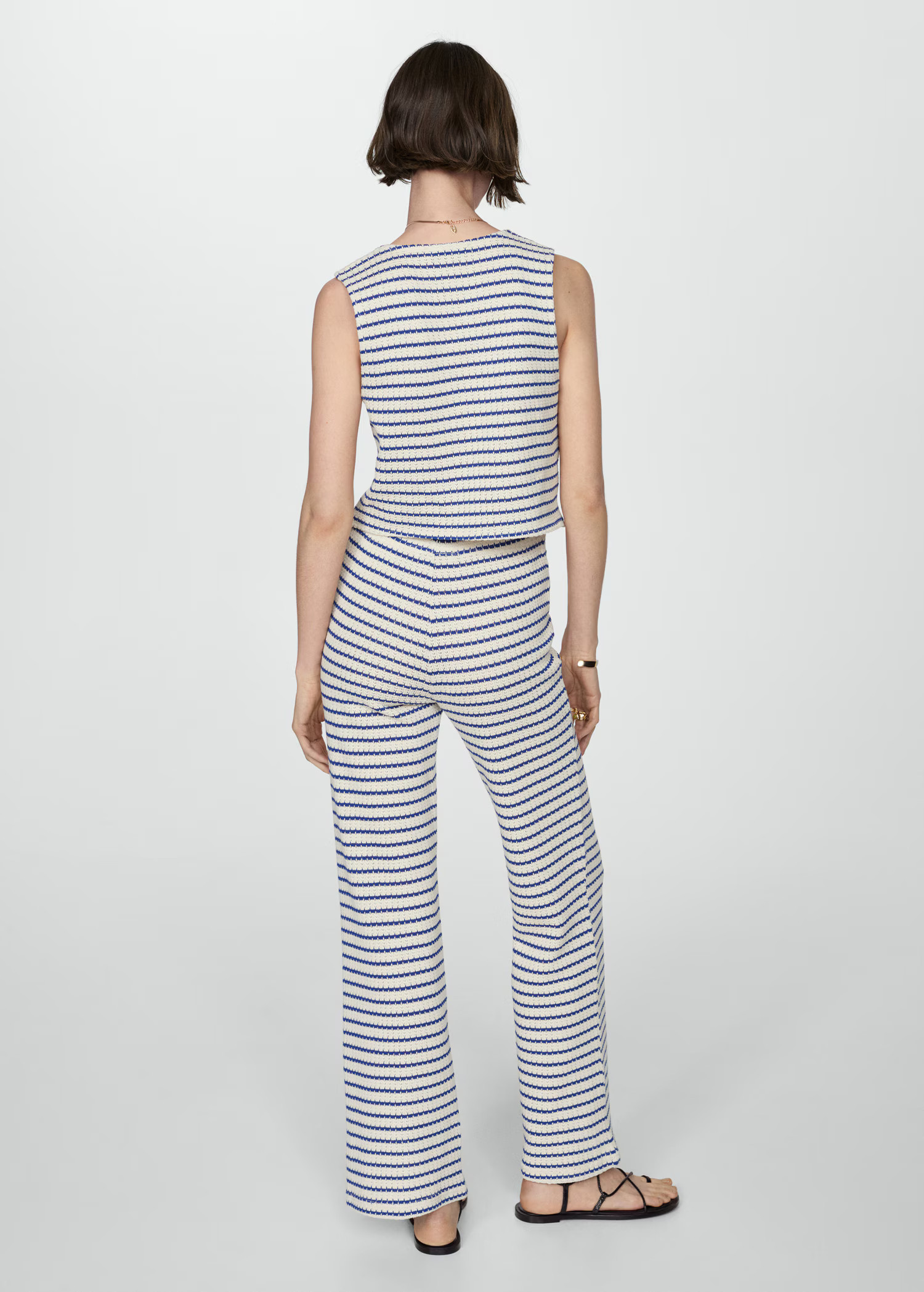 Crochet striped pants - Woman | MANGO USA | MANGO (US)