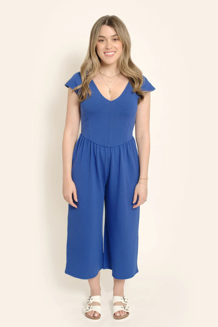 Cali Culotte Romper in Sea Blue | SMASH+TESS CA