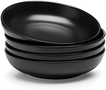 Teocera Porcelain Pasta Bowls, Salad Bowls Set, Large Serving Bowls, 50 Ounce - Set of 4, Matte B... | Amazon (US)