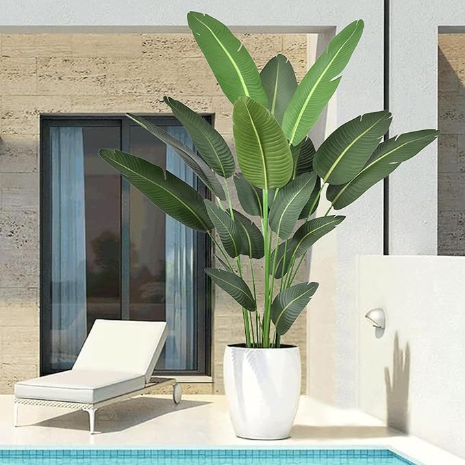 Roselywed Artificial Bird of Paradise Tree 7FT with 19 Leaves Realistic Thick Banana Leaf Tall La... | Amazon (US)